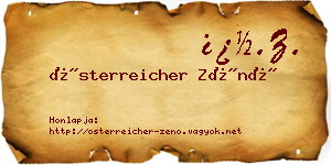 Österreicher Zénó névjegykártya
